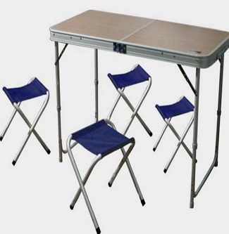 Стол складной и стулья, MONAMI SJ-8812-4