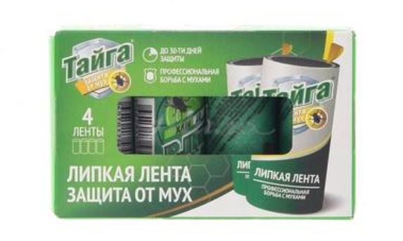 Липкая лента для защиты от мух Тайга 4 шт Greenfield