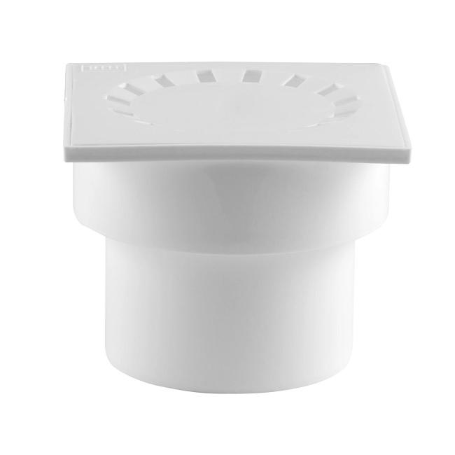 Трап вертикальный D110 решетка пластиковая 150х150мм, РосТурПласт 36585