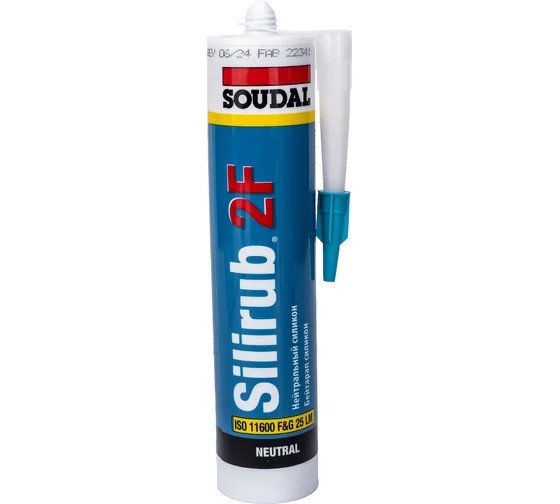 Силикон нейтральный Soudal SILIRUB 2F серый 300 мл