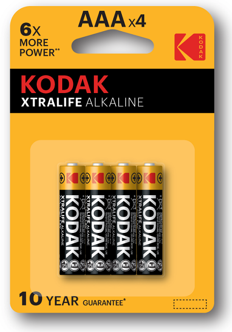 Элемент питания (батарейка) ультра-алкалиновый Kodak LR03-4BL XTRALIFE