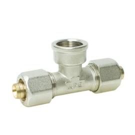 Тройник для металлопластика с внутр. резьбой 20x3/4