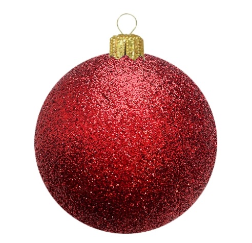 Шар ёлочный парча 10см красный GreenTerra В22