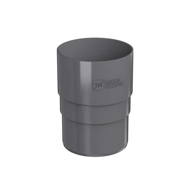 Муфта водосточной трубы Оптима (серый) 120/80 мм Технониколь