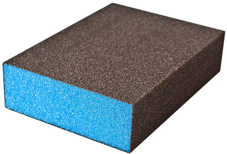 Губка шлифовальная четырехсторонняя Р80 98х69х26мм SIA