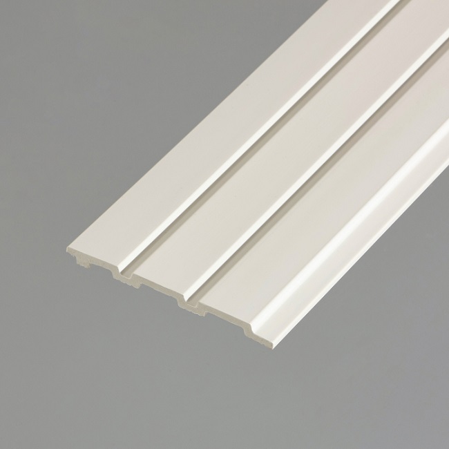 Панель декоративная 3D Rail белый 120x10x2700 мм, Grace