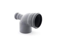 Колено канализационное, выход тыл, 87 гр., РосТурПласт