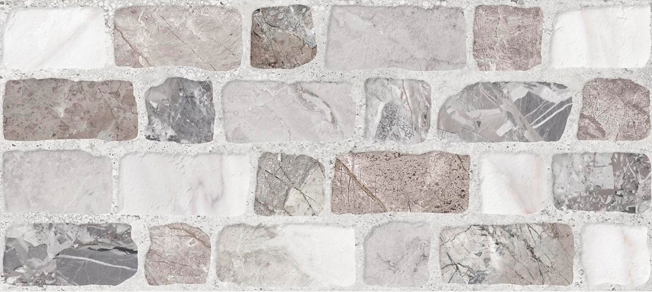 Плитка облицовочная Лофт серая, средняя 200х450мм 139372 М-Квадрат