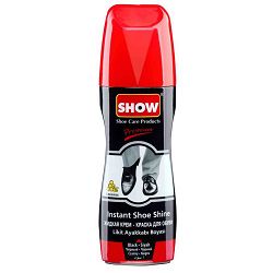 Крем-краска для обуви из гладкой кожи с губкой, черный, 75 мл SHOW