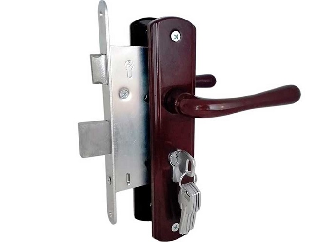 Замок врезной ЗВ4-Б-1К-47-45а/1.2, коричневый ВОЛМЕТ