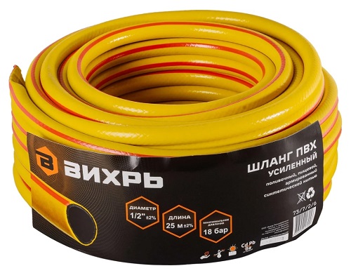 Шланг поливочный ПВХ усиленный премиум, пищевой 1/2