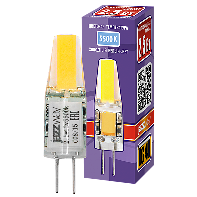 Лампа светодиодная G4 2,5 Вт 5500К JAZZWAY 2855770