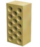 Кирпич силикатный утолщенный лицевой СУЛ-150/35 желтый 14-ти пустотный