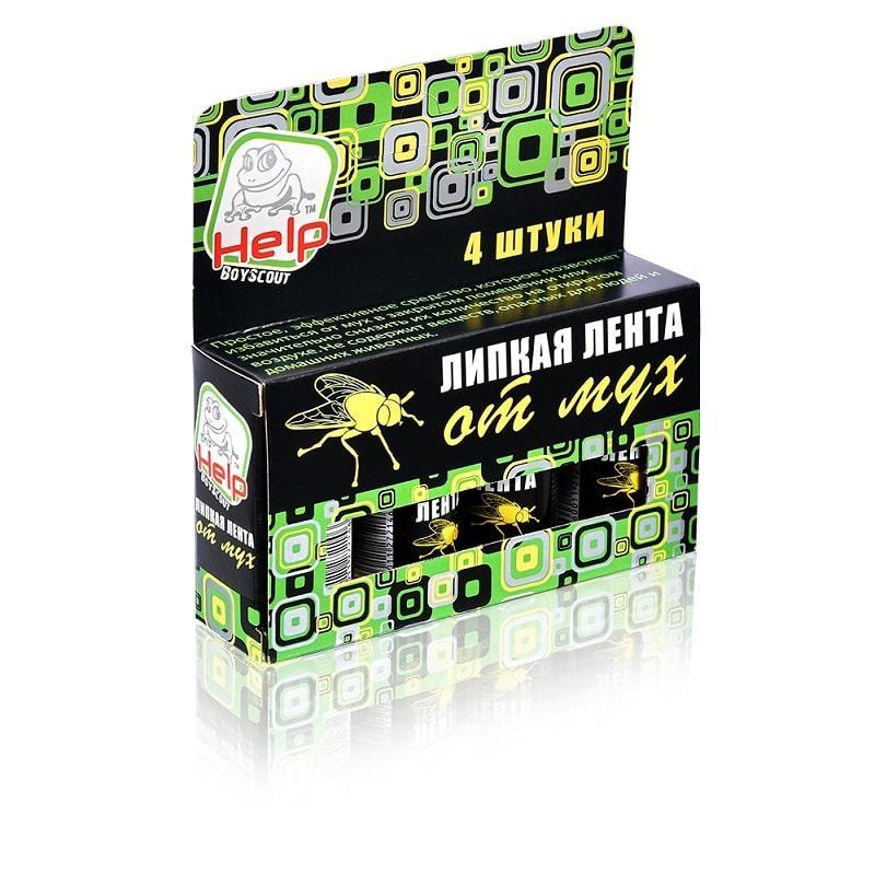 Липкая лента от мух, 4 шт. HELP