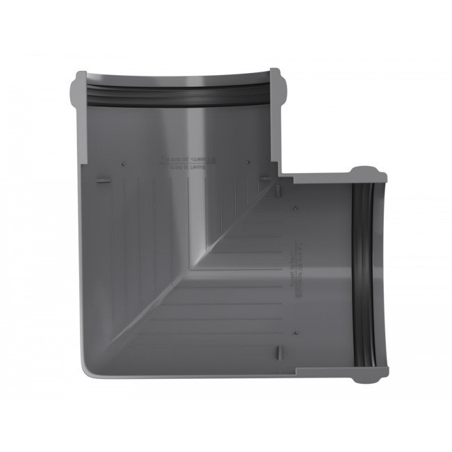 Угол желоба Оптима 120/80 мм, 90 гр. (серый) Технониколь