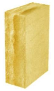 Кирпич (камень) силикатный СЛК-150/35, желтый, рустированный, угловой 235х108х65