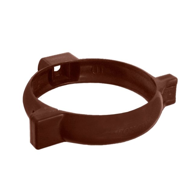 Хомут трубы ПВХ Murol d100 коричневый Имидж