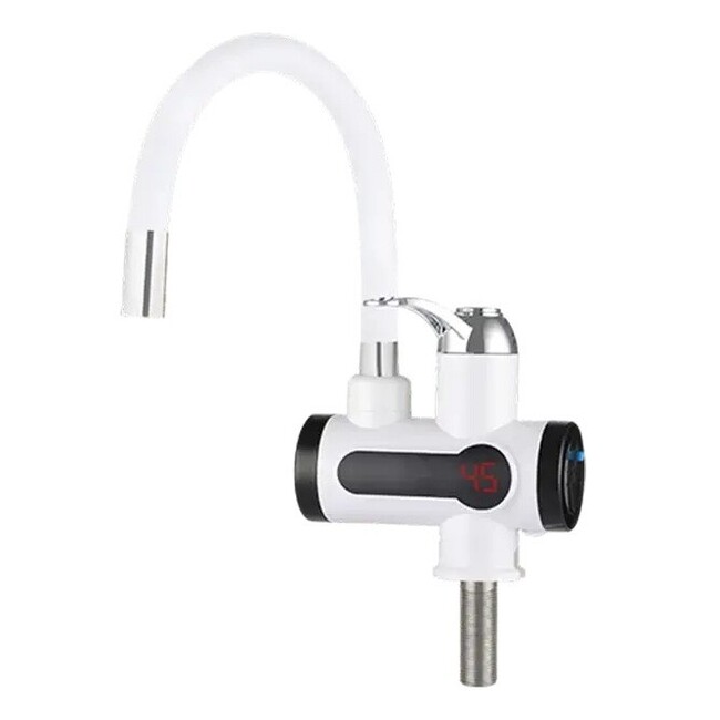 Кран-водонагреватель проточный Unipump BEF-008AF (дисплей, гибкий излив)