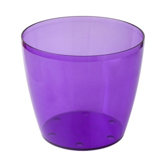 Кашпо для орхидей 137x155мм 1.8 л прозрачно-фиолетовое Технопластик