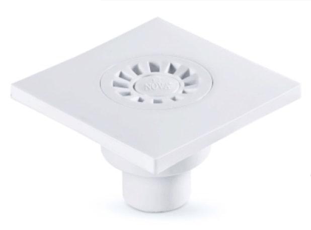 Сливной трап вертикальный D50 решетка пластиковая 150х150мм (5030) NOVA