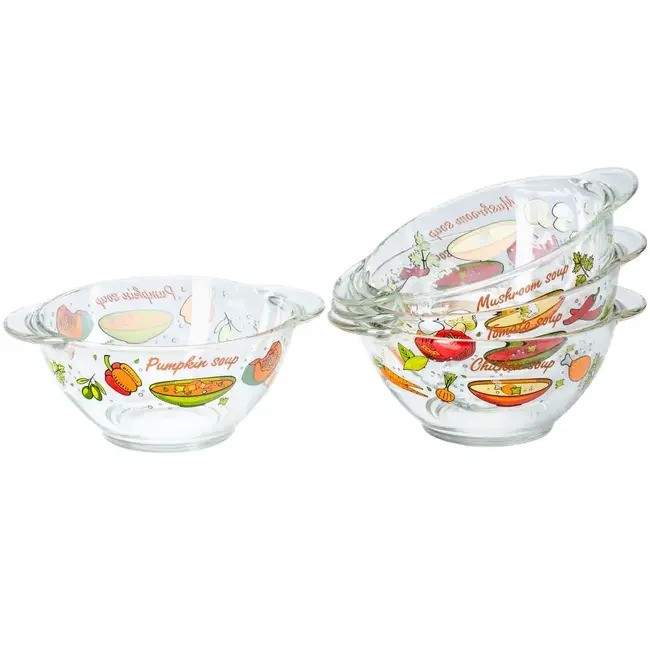 Набор бульонниц Вкусный супчик 4 шт. стекло 560 мл Belbohemia Q5158