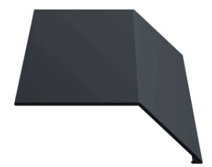 Планка карнизная 100х71х2000 мм RAL7024 (серый графит) Скайпрофиль