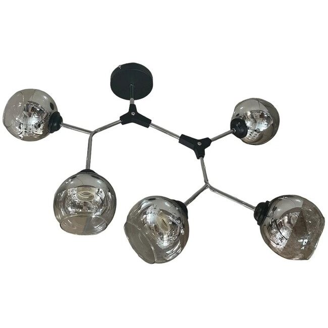 Светильник НПБ 04-5х60-121 черный/хром Сфера Белсветоимпорт 1427/5