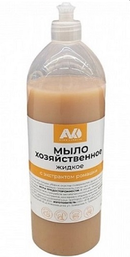Мыло жидкое Хозяйственное с экстрактом ромашки 1л, AVKO