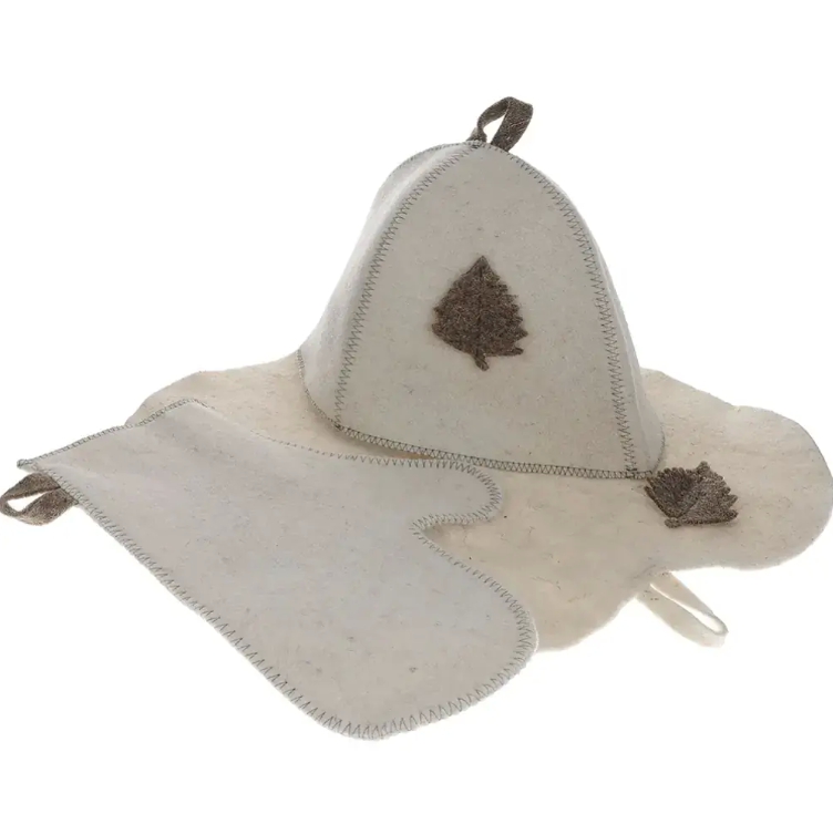 Набор для бани и сауны (шапка, коврик, рукавица),Банька Б1516