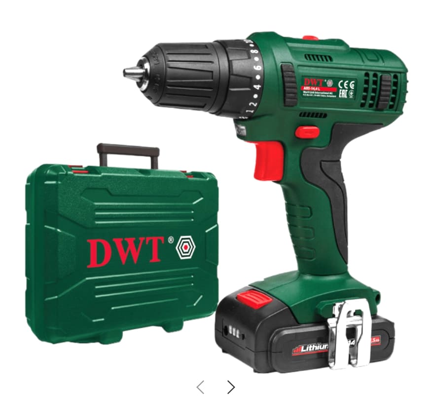 Дрель-шуруповерт аккумуляторная DWT ABS-14.4 L-2 BMC
