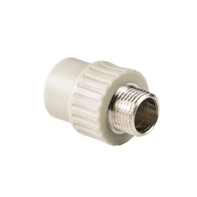 Ниппель полипропиленовый комбинированный наружная-наружная 25х3/4