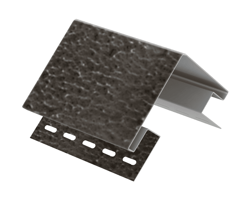 Наружный угол 076 Н для сайдинга винилового Ю-Пласт Клинкер нордик пепел