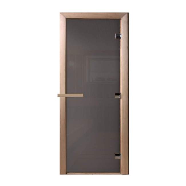 Дверь для бани Сумерки 70х180 DoorWood DW03546 (графит, коробка листва)