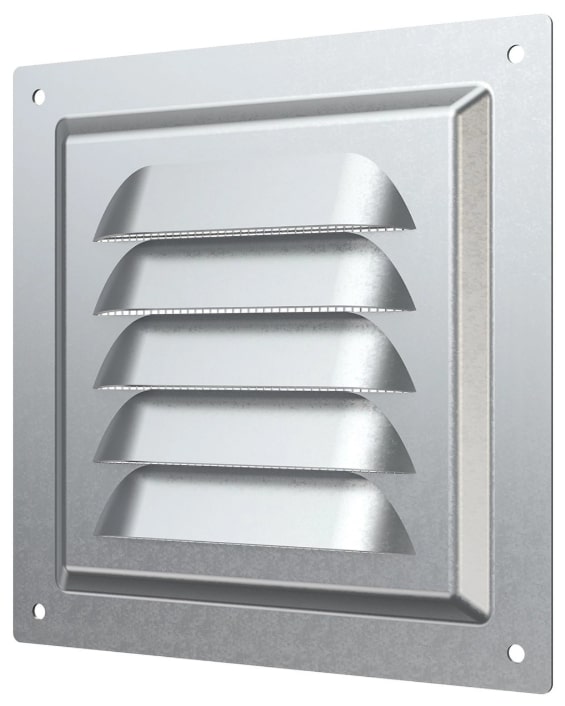 Решетка вентиляционная металлическая с оцинкованным покрытием 125х125 мм ERA