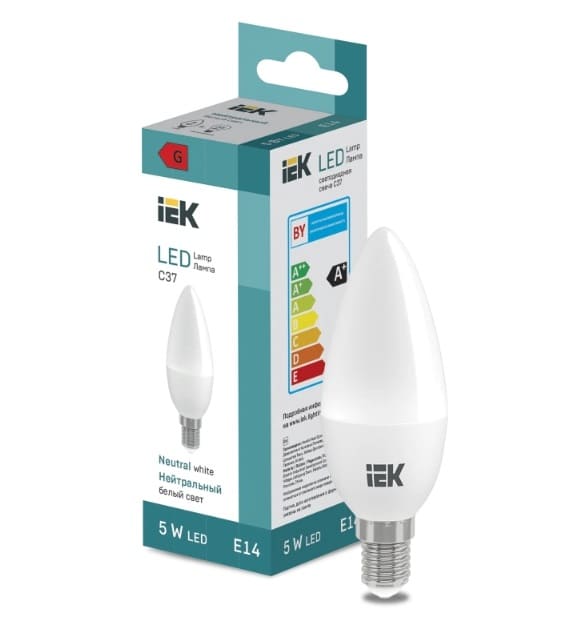 Лампа светодиодная LED LL-I-C37-5-230-40-E14 400 lm