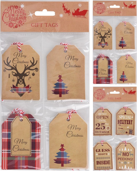 Набор бирок подарочных, 16 шт