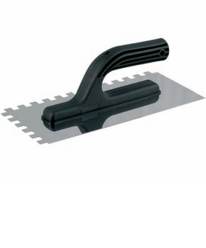 Гладилка зубчатая, пластиковая ручка, 28x13 см, зуб 4x4 мм, Inter-s