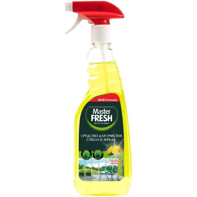 Средство для стекол, зеркал и пластика Аромат лимона Master FRESH 500мл