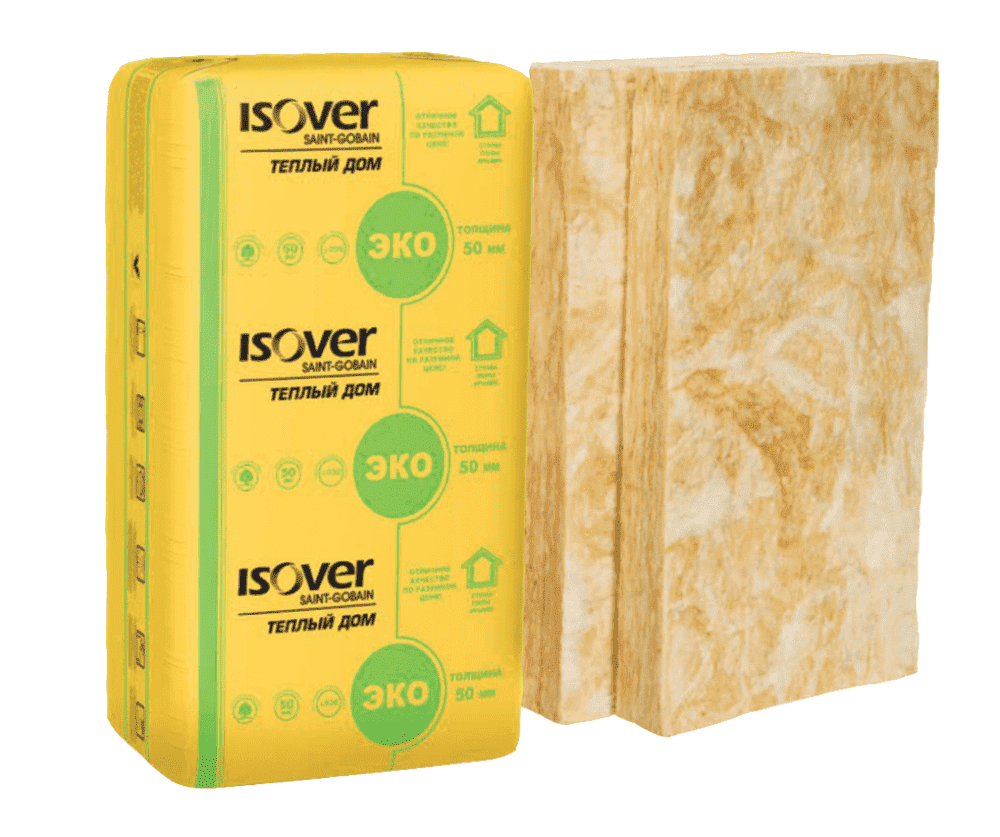 Плиты теплозвукоизоляционные из минеральной ваты Изовер Warm Hous-Slab (7х100Y, 610х1170 мм) 4.9959 м2