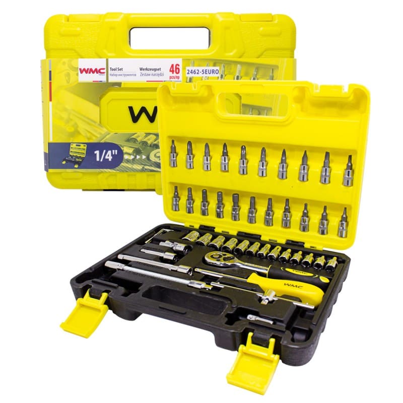 Набор инструментов (46 предметов) WMC TOOLS WMC-2462-5 EURO