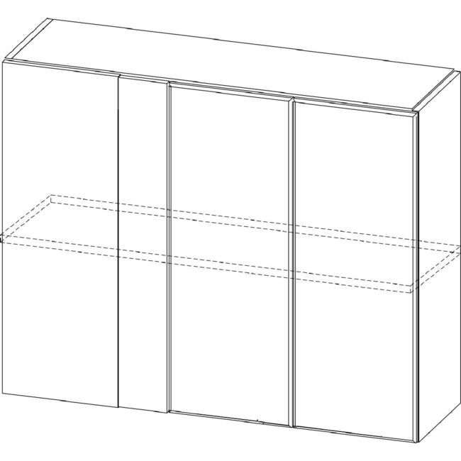 Шкаф настенный угловой 72 см белый SV-Мебель Ш1000у