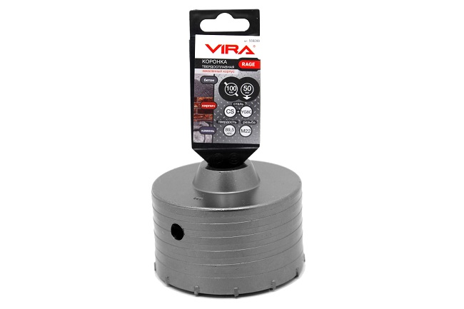 Коронка по кирпичу и газобетону 100х72х50 мм, М22 RAGE Vira 559299