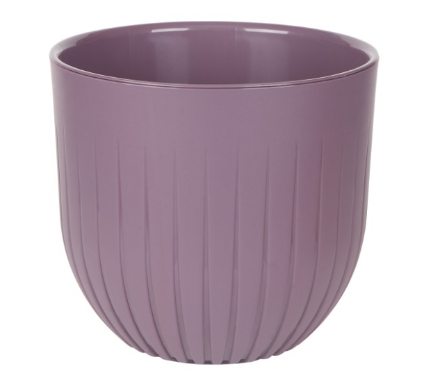 Горшок пластиковый с вкладкой АЛЬФА фиолетово-сливовый 16x17см 2,9л Ливингрин