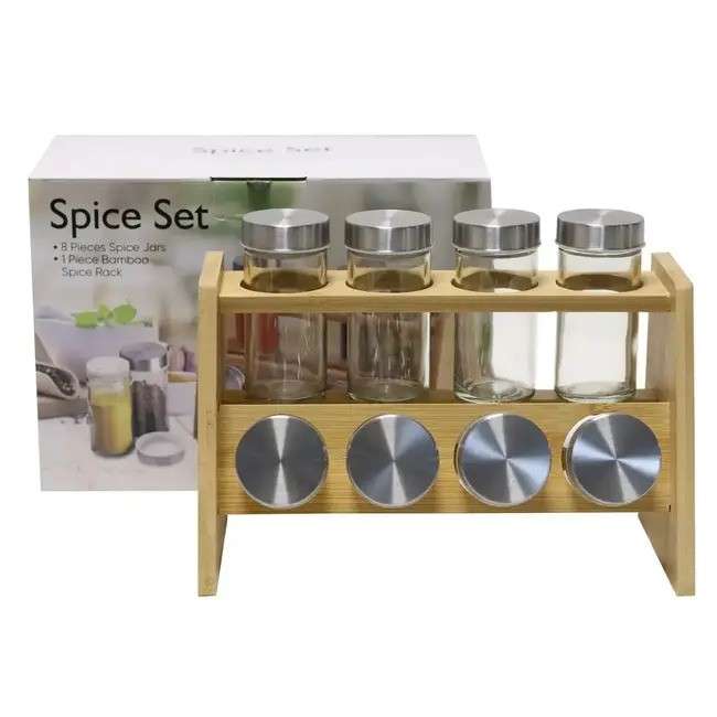 Набор банок для специй 8 шт на подставке Belbohemia 962105