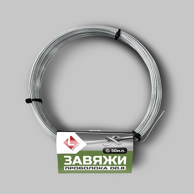Проволока оцинкованная «ЗАВЯЖИ» 0.8мм x 50м, LIHTAR
