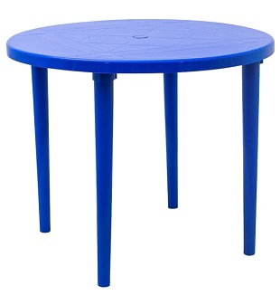 Стол круглый d90×71 см (Синий), 130-0022 Стандарт Пластик