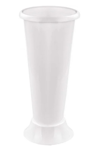 Ваза для цветов под срезку d200мм, h425мм, белый, Альтернатива М6432