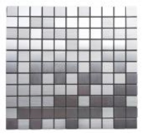 Панель ПВХ самоклеящаяся для стен 30x30 см 3 мм, MA-S02 Серебряная мозайка
