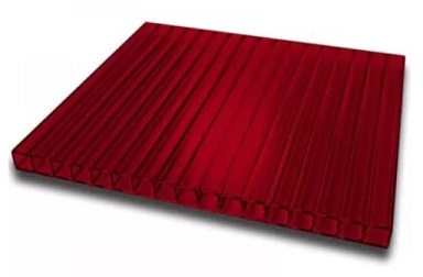 Сотовый поликарбонат 4 мм, гранат, Юг-Ойл-Пласт 