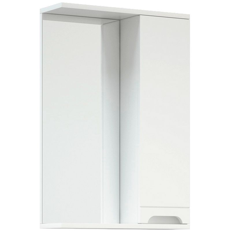 Шкаф навесной зеркальный Лея 50 (белый) КАКСА-А